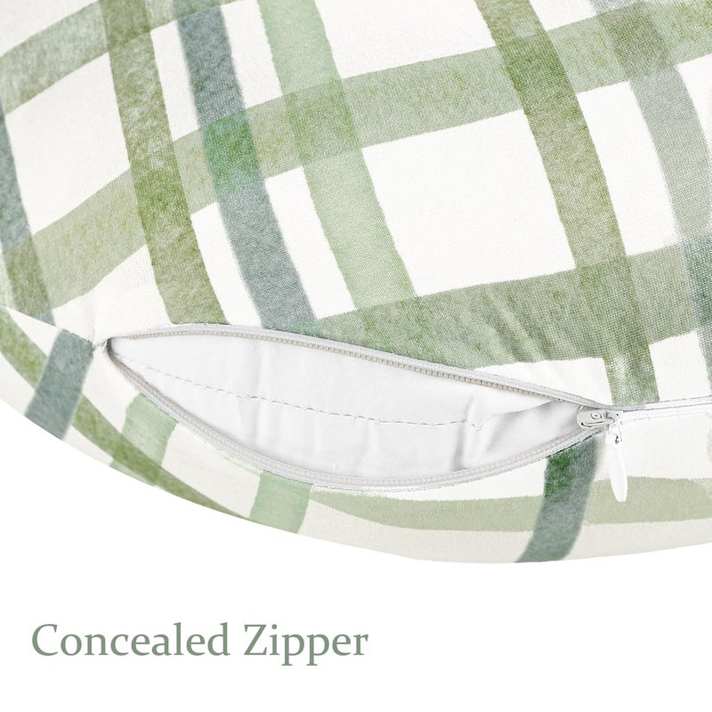 DAYEEBALL Nursing Pillow Cover, Removable Nursing Covers for Breastfeeding Pillows, Stretchy and Soft Fit for Baby Girls Boys Newborn, Green Grid (Only Cover) - Image 5